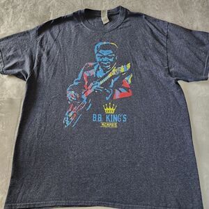 Gildan B.B. King Gray Tshirt With Graphic Size XL